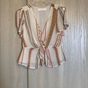 Anthropologie tie blouse